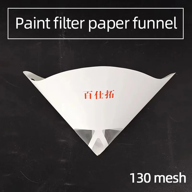 Paint Paper Funnel Disposable Paper Funnel Car Water-based Paint Filter 130 Mesh Paint Impurity Filter paper funnel filter 160 mesh paper funnel disposable car spray paint filter