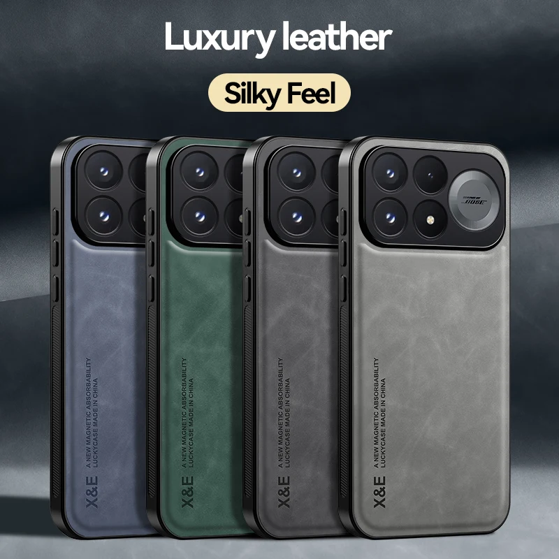 Luxury Business Leather Texture Magnetic Protective Back Cover Case