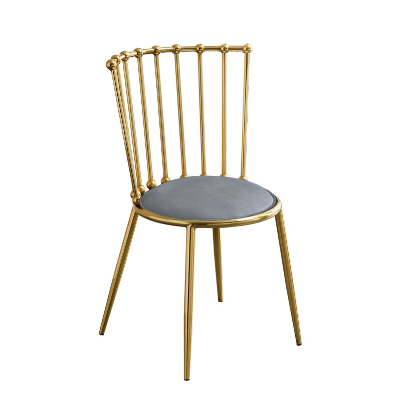 Garden Wedding Metal Chairs Design Kitchen Balcony Hotel Restaurant Dining Chair Cosmetic Backrest Chaise Outdoor