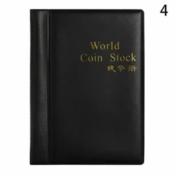 Coin Collection Album with 120 Pockets - Mini Penny Storage and Organizer (Black)