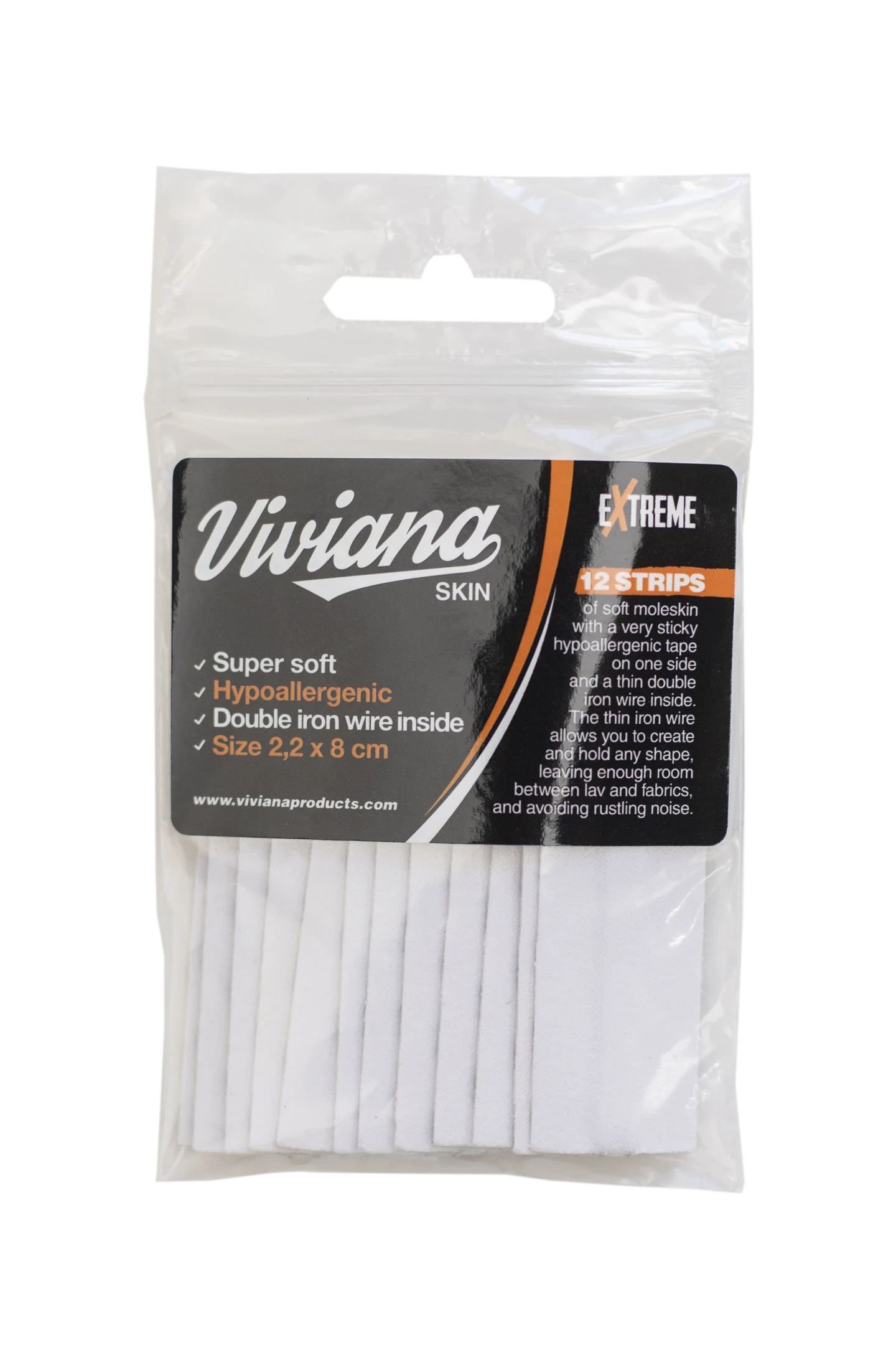 Viviana Skin Extreme Tape for Lav Mics (12 Strips) lav mic tape