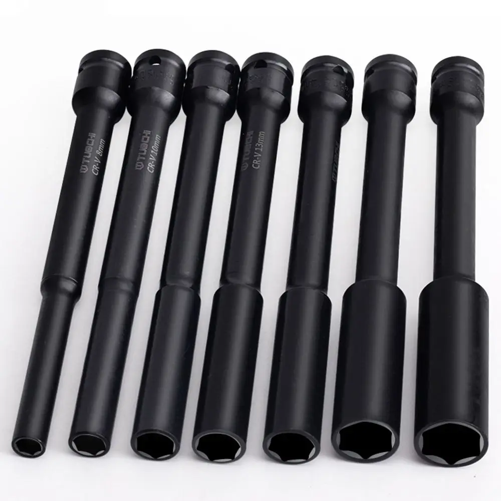 200mm Length Extended Hex Socket 1/2inch Wrench Hex Socket Head Adapter Spanner Converter Electric Hex Standard Wrench Hand Tool 3
