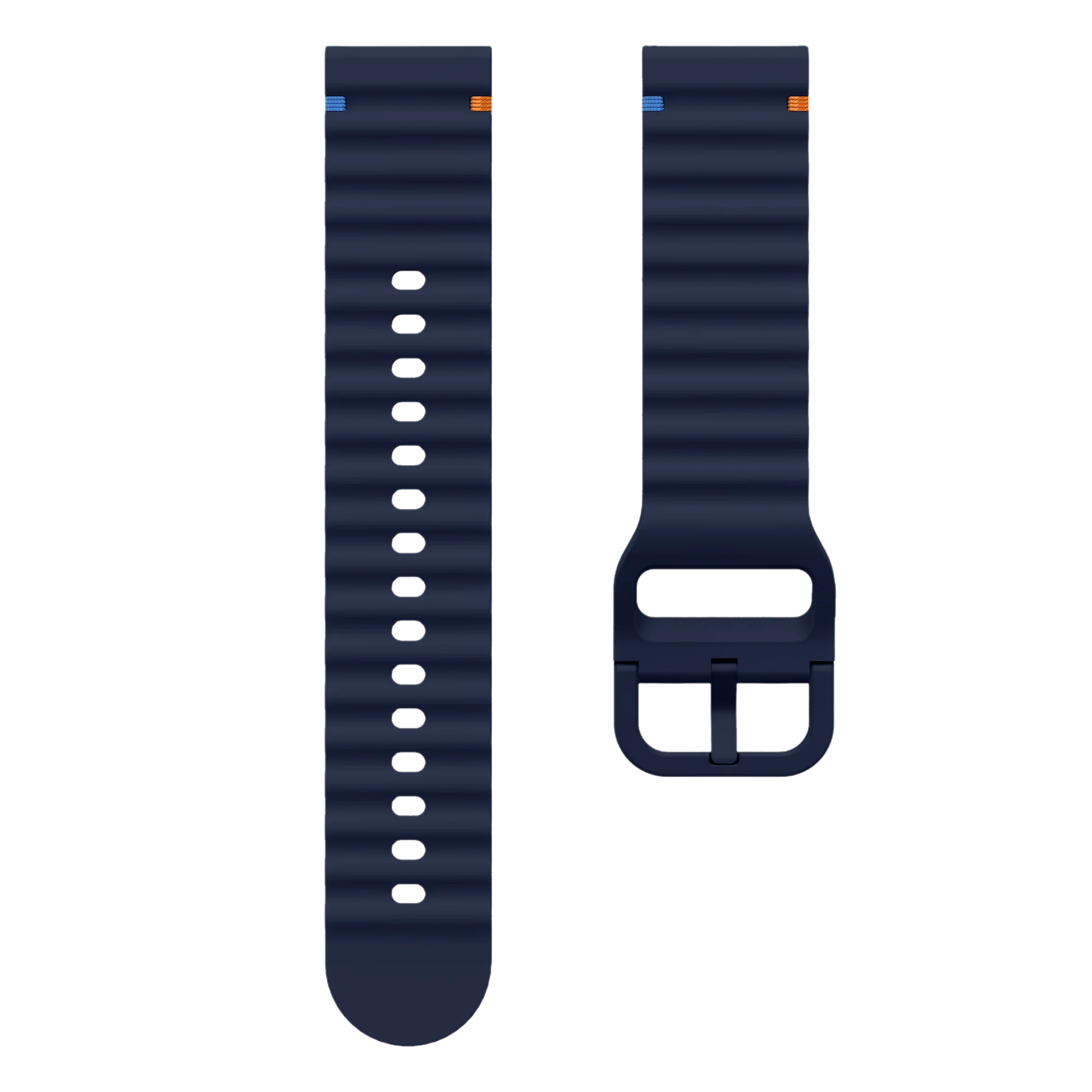 Premium 22mm Silicone Sport Watch Strap - Universal Replacement Wristband Bracelet