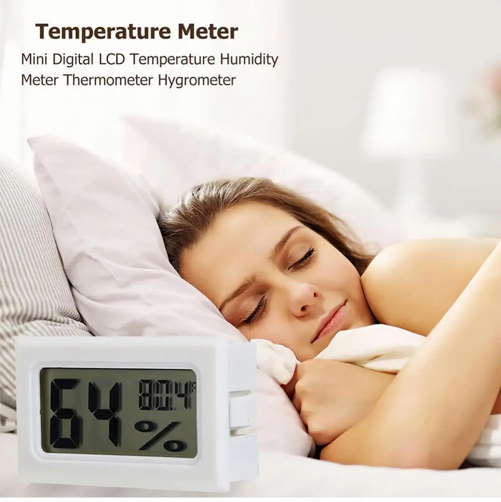 Description Picture 2 of itemMini LCD Digital Thermometer Hygrometer Temperature Indoor Convenient Temperature Sensor Humidity Meter Gauge Instruments Cable