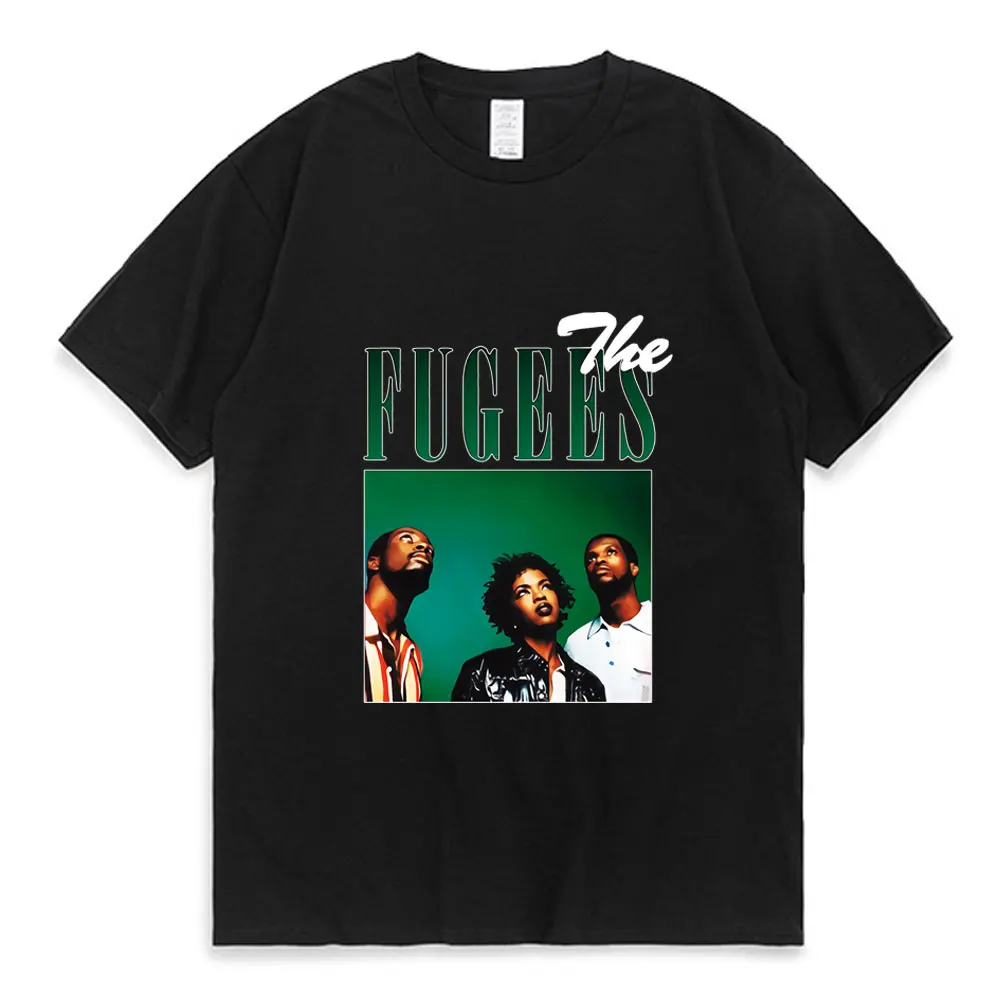 

Винтажная черная футболка The Fugees Singer 90-х годов, мужская и женская футболка для колледжа в стиле поп, уличная футболка в стиле хип-хоп с графич...
