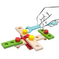 Wooden Nut Screw Disassembly Assembly Toolbox Toys