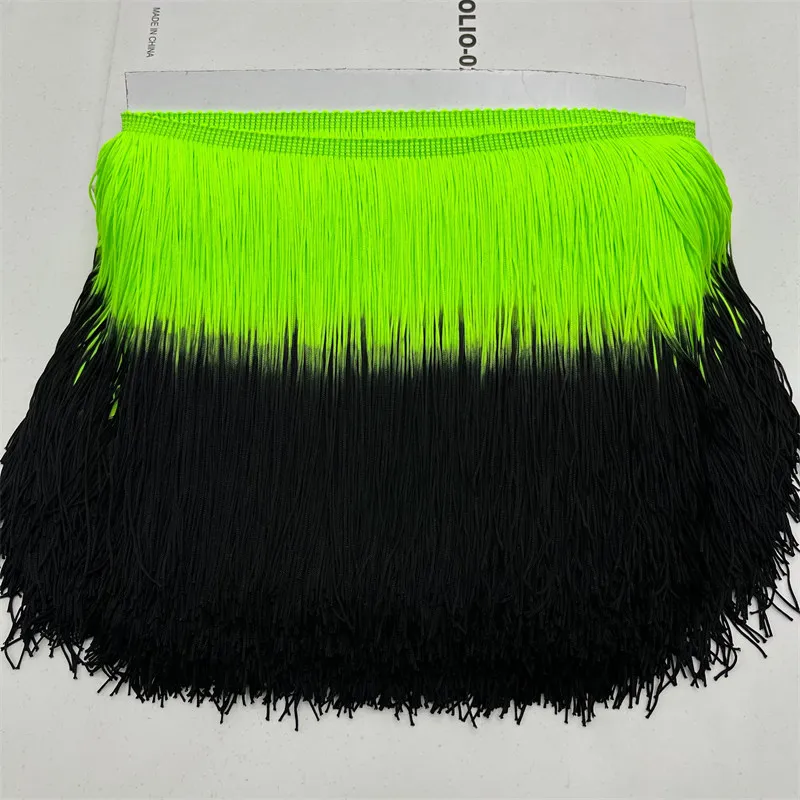 1m Gradient Color Tassel Fringe Trimming for Clothing Sewing Latin Dress Stage Home Decoration Lace Trim DIY Accessories