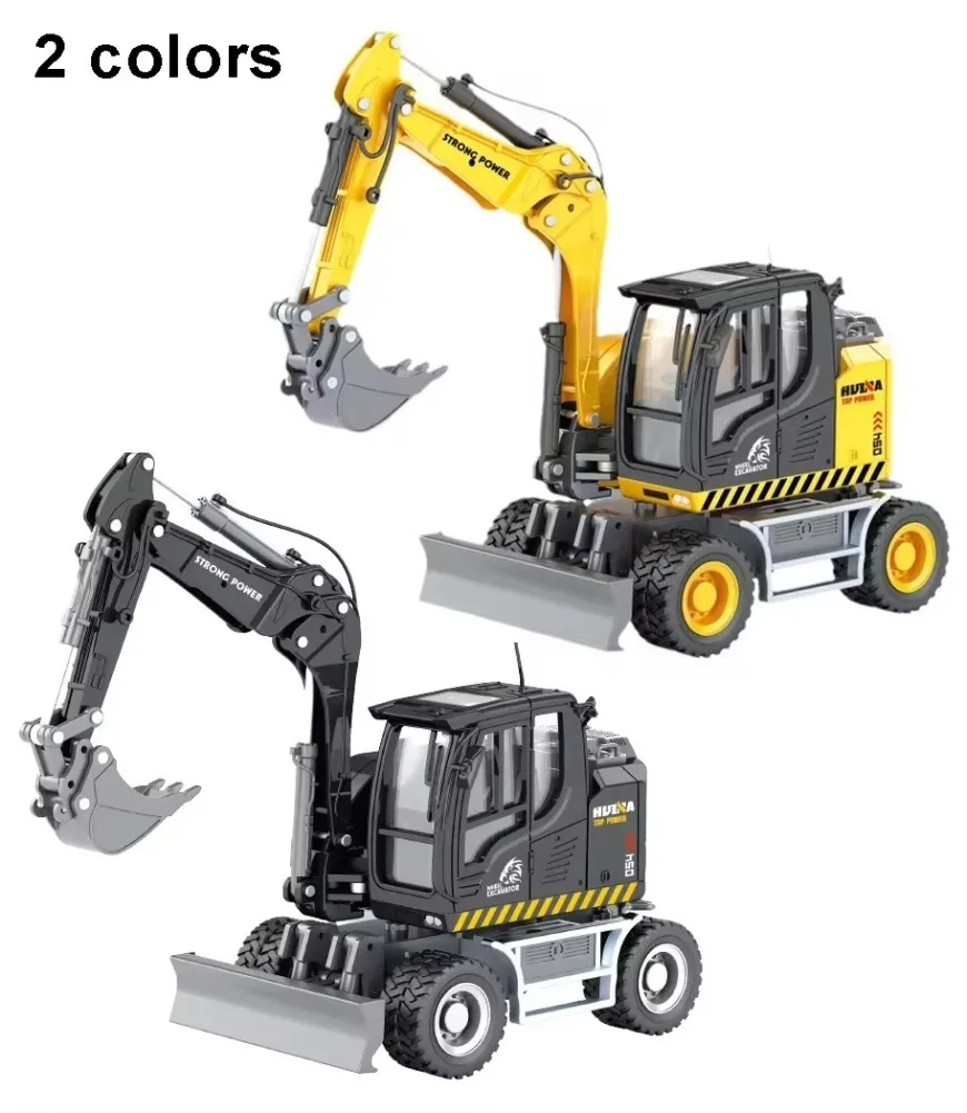 1:50 Mini Excavator, Excavator Truck Toys, Alloy Diecast Engineering Construction Vehicle Model, Heavy Duty Metal Excavator Toys
