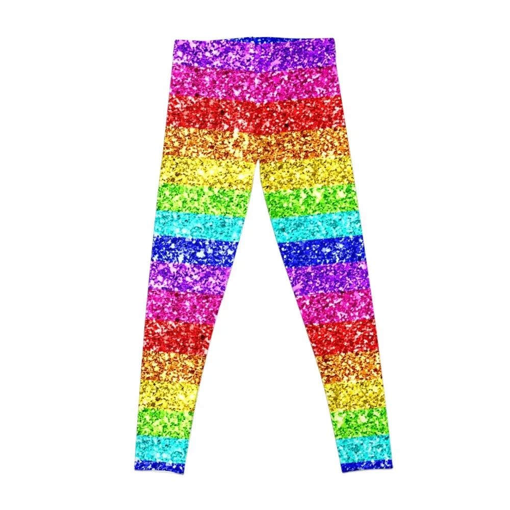 Rainbow Glitter Leggings Women's fitness Sweatpants Fitness clothing Women's high waist Womens Leggings