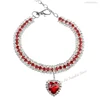 Kitten Diamante Collar Necklace for Cat Rhinestone Cute Bling Puppy Doggy Crystal Pendant Diamond Collar Pet Accessories 4