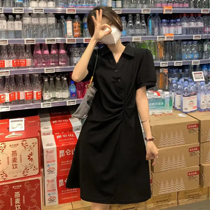 

Woman Dress Midi Fairy Dresses for Women 2023 Kawaii Holiday Clothes Cute Graduation Fashion Loose Summer New In Vintage Retro X