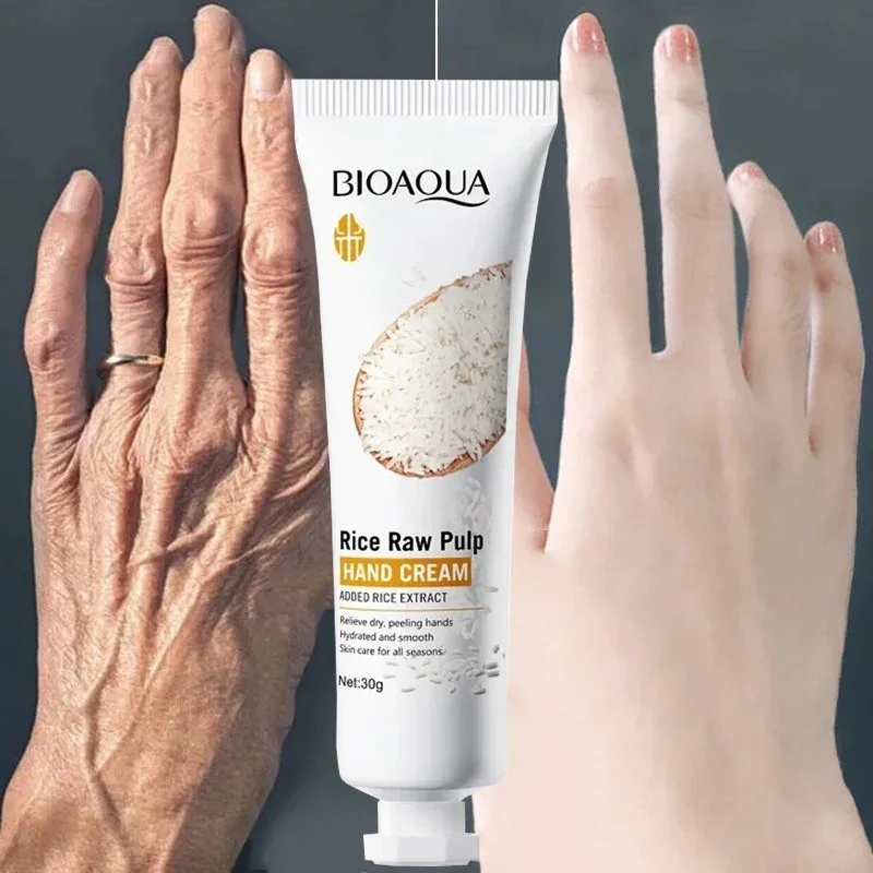 

Rice Hand Cream Whitening Volumizing Rejuvenating Ultra Wrinkles Nourishing Moisturizing Refresh Non-Greasy Face Body Care Cream