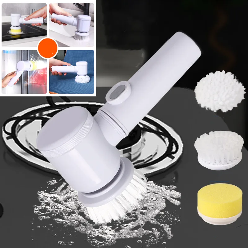 Hot Multi-functional Electric Cleaning Brush for Kitchen and Bathroom  Wireless Handheld Power Scrubber for Dishes Pots and Pans