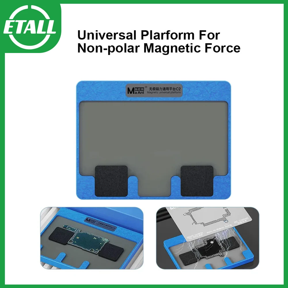 

MaAnt C2 Magnetic Platform Universal BGA Stencil Fixture Strong Magnetic Clamping Firm High Temperature Resistant Base