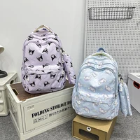 Hello Kitty Sanrio Backpack With Pencil Bag Cinnamoroll Kuromi Anime Large Capacity Schoolbag Kids Girl Travel Commute Knapsack 6