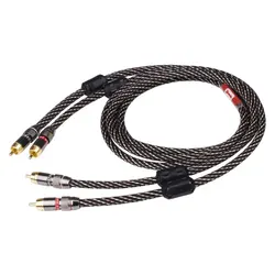 Premium HiFi Stereo RCA Audio Cable with Gold - Plated Connectors - 3M (One pair)