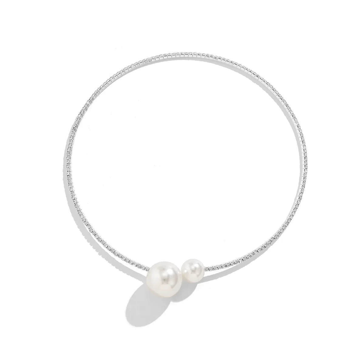 DIEZI Fashion Imitation Pearl Torques For Women Gold Silver Color Choker Statement Chain Collar Necklace Jewelry women jewelry