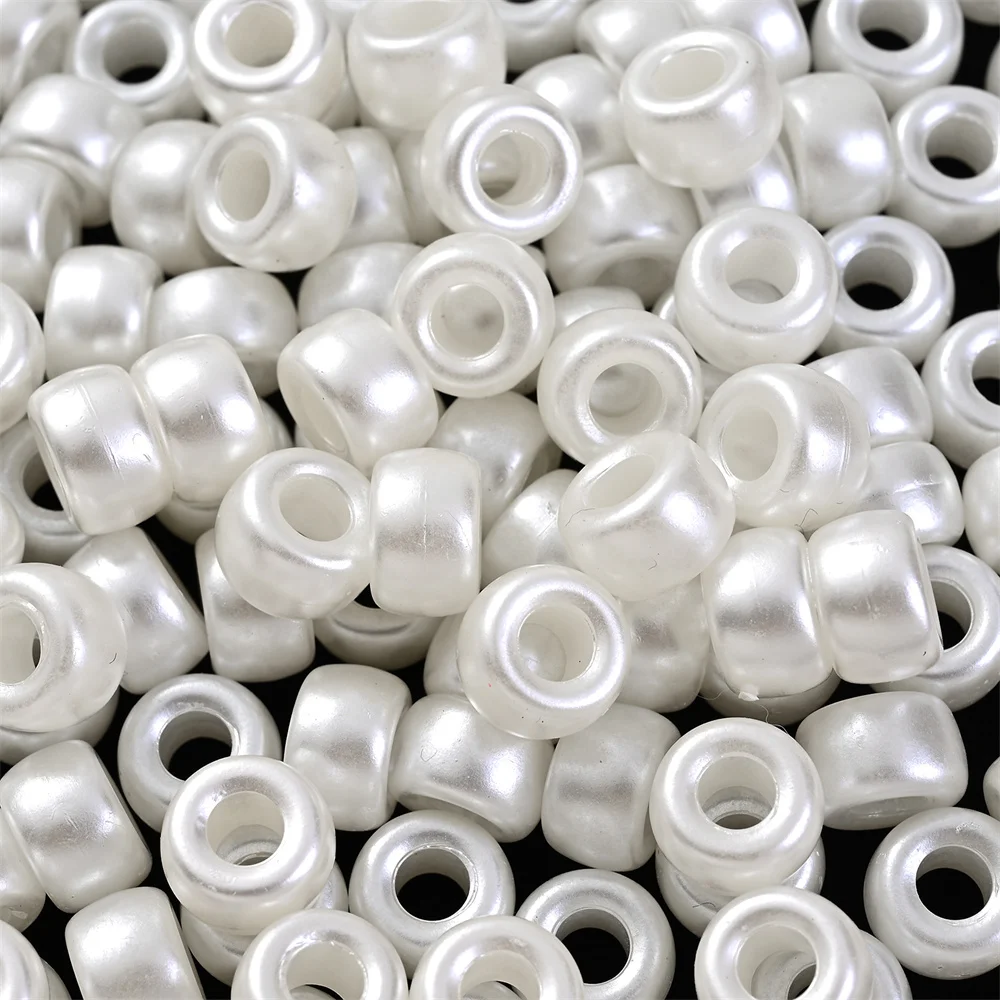 100 Perle Distanziali Con Strass Bianchi | Foro Grande 5mm Per Gioielli Fai Da Te | Cristallo Europeo 12mm