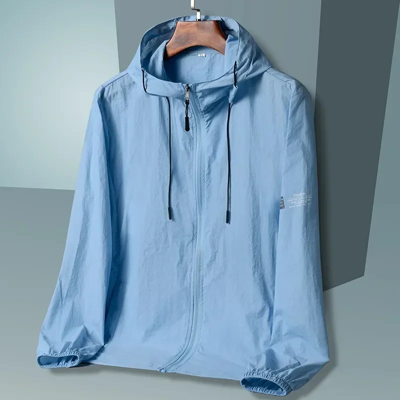

2024 Quick Dry Skin Windbreaker Summer Hooded Jacket Men Women Waterproof Sun Protection Clothing Fishing Hunting Clothes