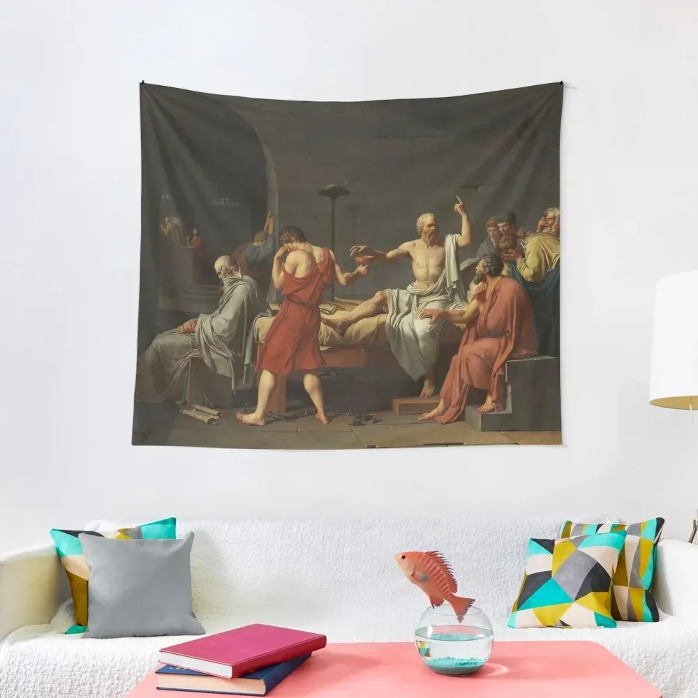 

The Death of Socrates - Jacques-Louis David Tapestry Decor For Bedroom Mushroom Tapestry