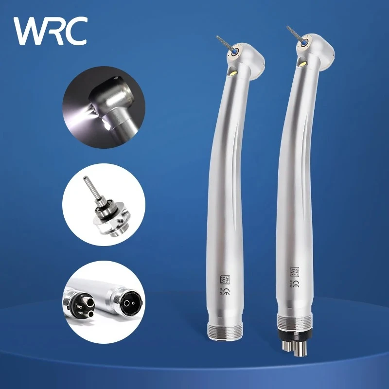 Dental 45-Grad-LED-Hochgeschwindigkeitshandstück E-Generator integriert mit Druckknopf und einzelnem Wasserspray für Zahnchirurgie