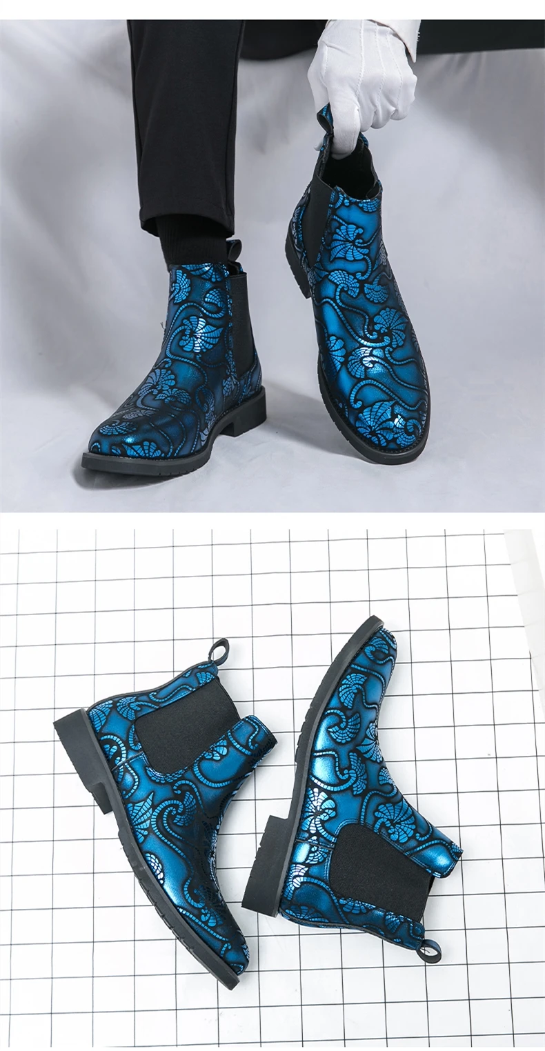High-End-Marke Herren Lederstiefel Formale High Top Freizeitschuhe Kleid Stiefel Chelsea Business Hochzeit Stiefeletten Herren 38-48 – Detail 16