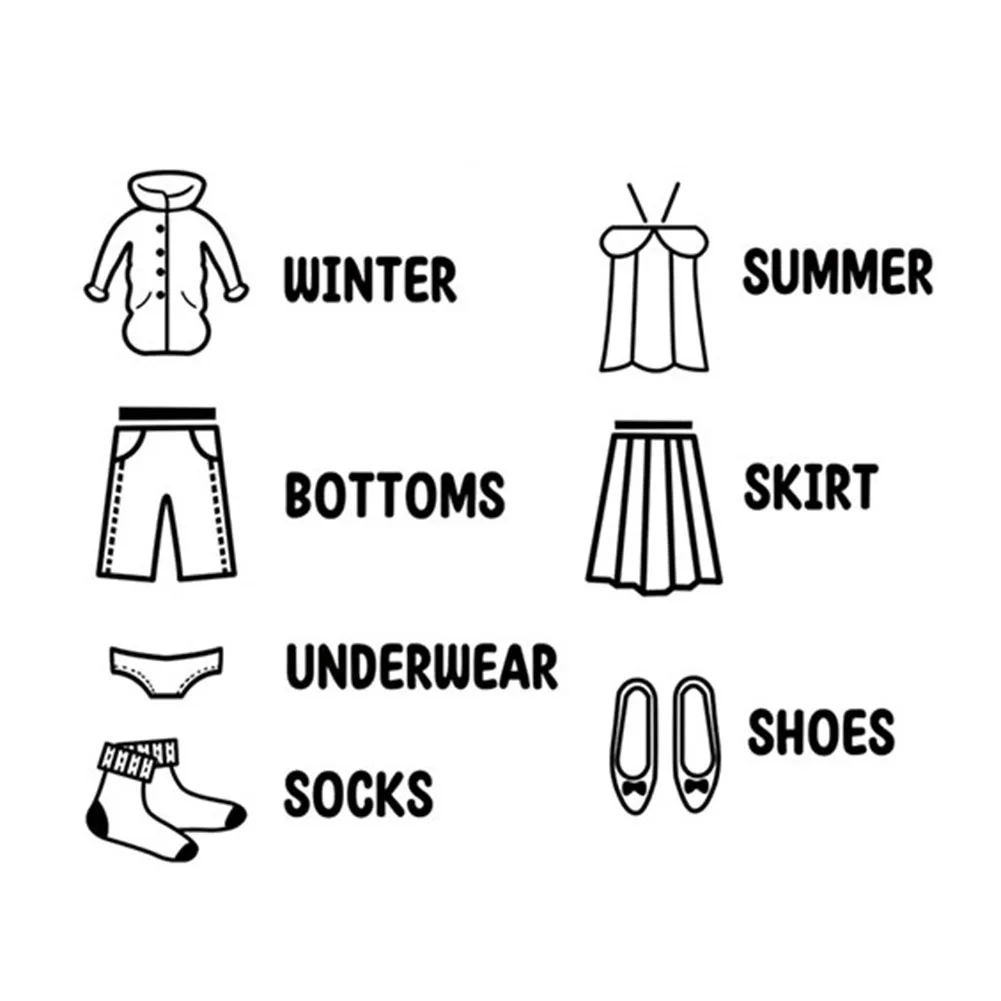 

Transform Your Bedroom Cloakroom with this Unique Clothing Storage Cabinet Decal PVC Material Easy to Apply 1 Sticker Provided