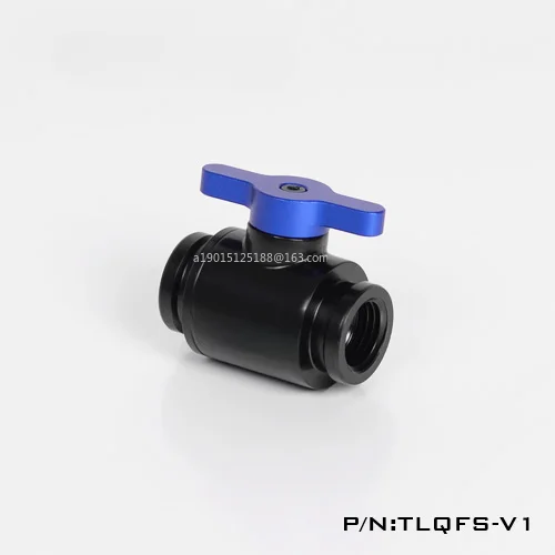 G1/4 red/blue/gold MINI aluminum alloy handle double inner teeth water stop ball valve TLQFS-V