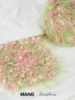 MANG 100g Mixed Knitting Yarn Green Flower Thread Handmade Crochet Stick Needle Woven Bag Hair Loop Yarn Scarf Bag Gift Decor 1