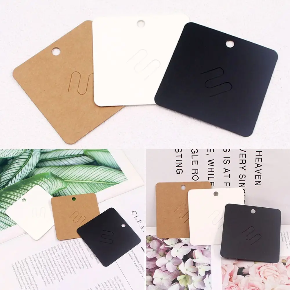 

High Quality Creative 7 * 7cm Cardboard Packaging Cards Kraft Paper Tag Sale Hang Price Tag Brooches Display Cards