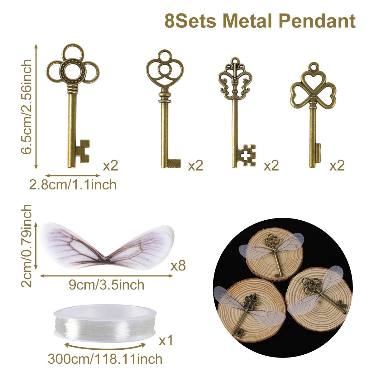 Breloques en forme de clé volante, clés squelette Vintage, avec ailes de  libellule, effet réaliste, pour décorations de salle de mariage, DIY  bricolage - AliExpress, image size:1200x1200