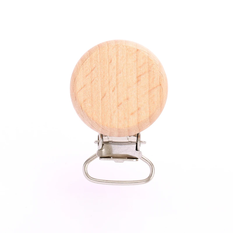 10 Stück Holz Baby Schnuller Halter Metall Clip Buche Baby Schnuller Clips Kette Zubehör Holz Beißring Spielzeug bpa kostenlos – Detail 5