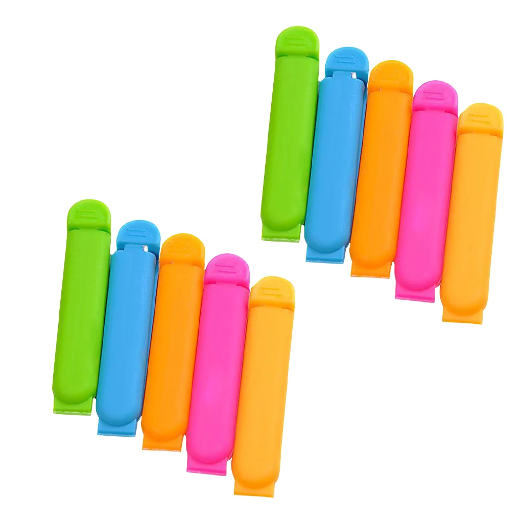 Hot! 5/10/12/20PCS Portable Kitchen Storage Food Snack Seal Sealing Bag Clips Sealer Clamp Plastic Tool Kitchen Accessories 2
