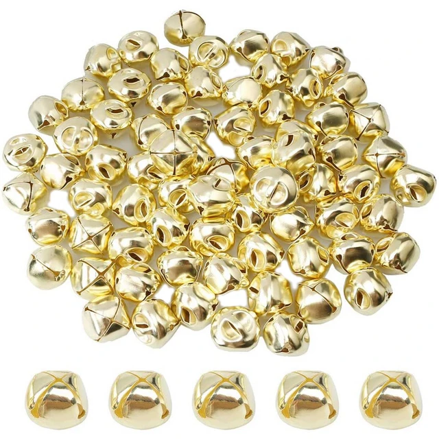 100 Pieces Jingle Bells 15mm Metal Jingle Bells Mini Craft Bells Beads for  DIY Gold - AliExpress