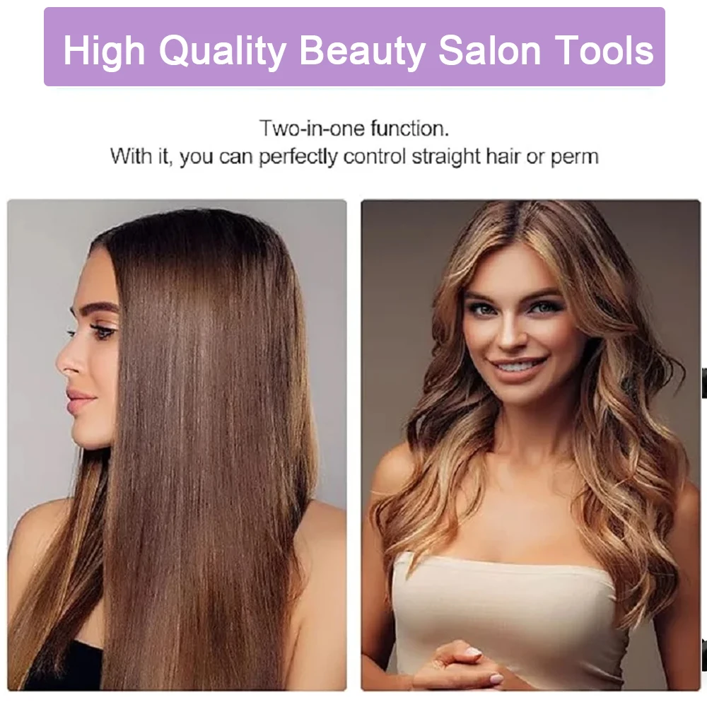 Anti-scald Mini Hair Straightener Ceramic Fast Heating Portable Electric Flat Iron Straightening Curling Irons Hair Professional 2