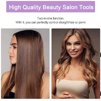 Anti-scald Mini Hair Straightener Ceramic Fast Heating Portable Electric Flat Iron Straightening Curling Irons Hair Professional 2