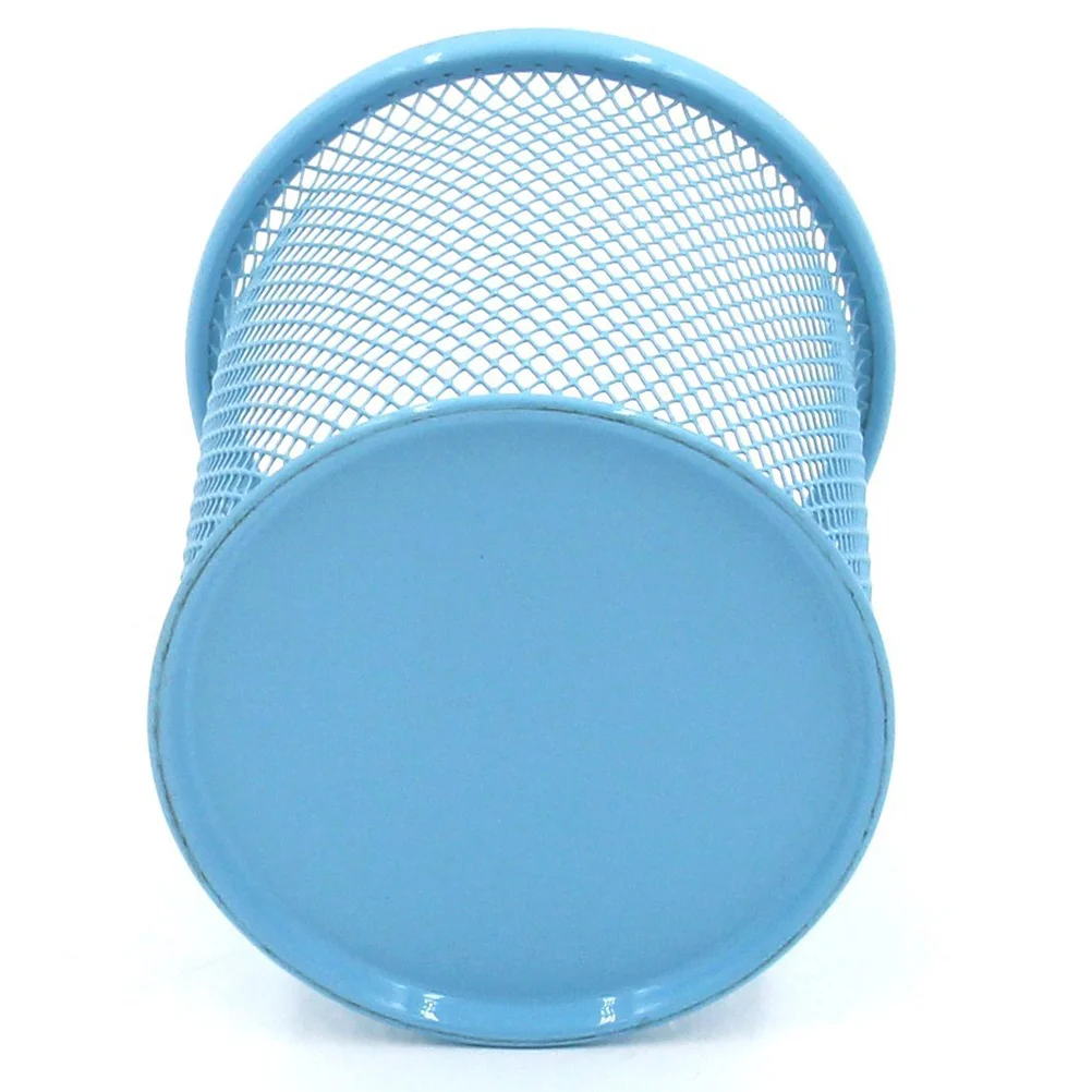 

2pcs 35 inch Round Mesh Steel Pencil Holder (Blue)