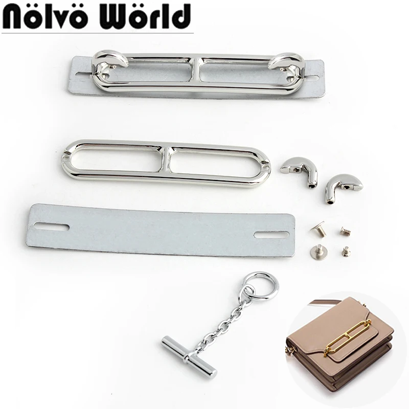 5-20Sets Durable Metal Clasp Locks For Leather Craft Handbag Purse Bags Shoulder Eyelets Hanger Lock Buckle Hardware Accessories 10 pieces high quality press lock metal clasps for leather bags handbag purse accessories lock closure hardware accessories