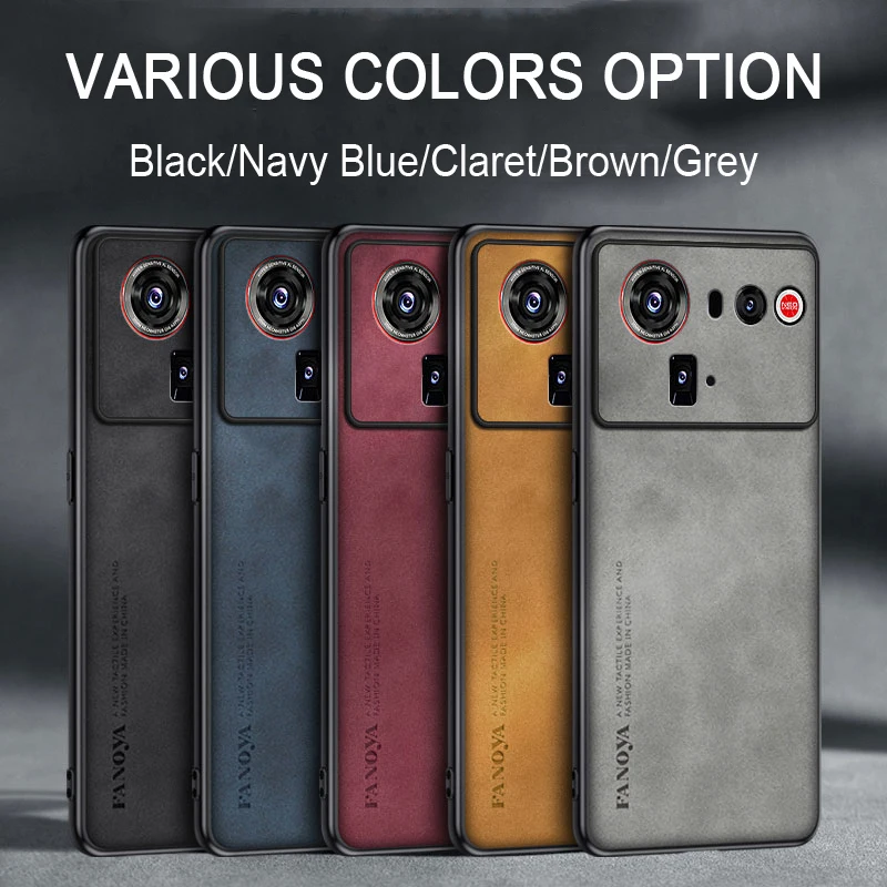 Premium Shockproof Matte Leather Phone Case with Soft Back Cover