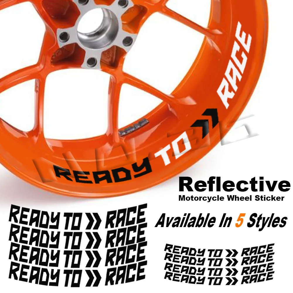 Reflective Motorcycle Wheel Sticker Rim Decals READY TO RACE Accessories  For KTM Adv Duke 390 690 790 890 1190 Rc 1290 Adventure - AliExpress