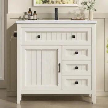 Vanity with Side Shelf 1