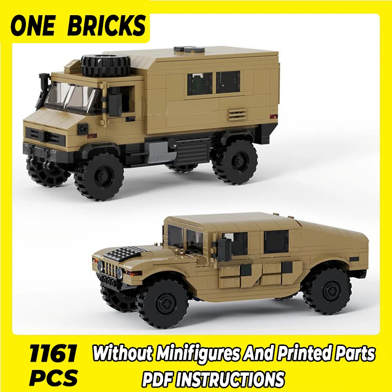 

Military Car Model Moc Building Bricks Unimog U4000 GMC H1 Car Technology Modular Blocks Gifts Christmas Toys DIY Sets Assembly