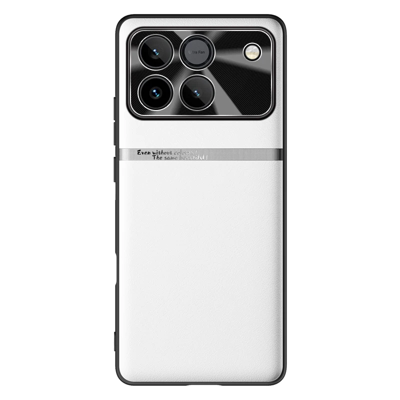 Luxury Liquid Leather PU Frame Shockproof Phone Cover with Metal Lens Protection