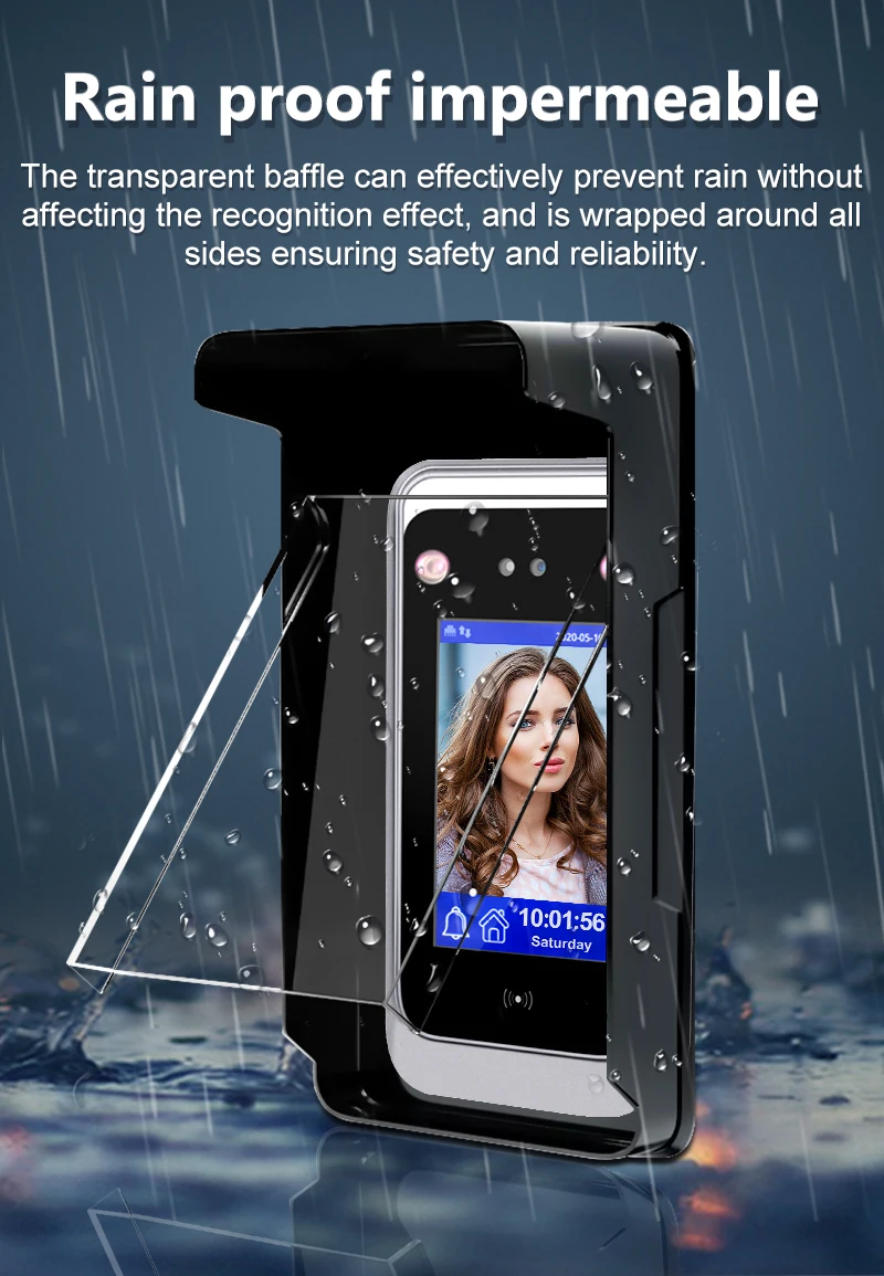 Outdoor Waterproof Cover Rain Proof Shell with Transparent Panel for Access Cont