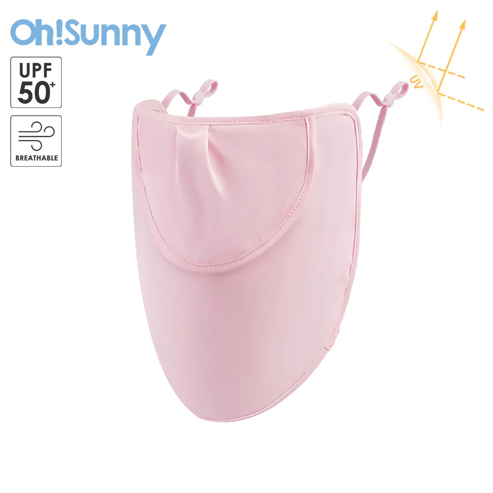 OhSunny Women Sun Protection Face Cover Scarf with Opening Breathable Neck Flap Anti UV UPF1000+ Outdoor Facemask Wraps