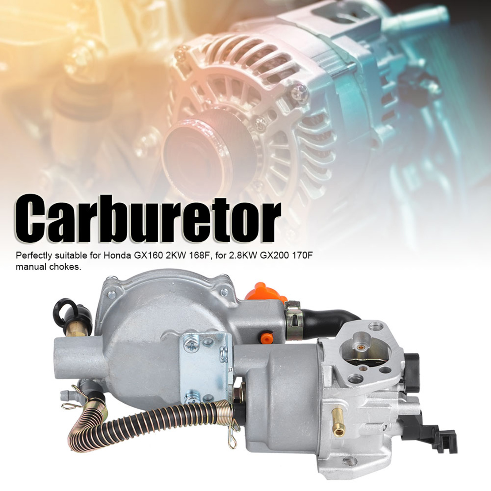 Carburetor Generator Dual Fuel Carburetor LPG NG Conversion Kit for 2.8KW GX200 170F Manual Choking Coil Generator Carburetor