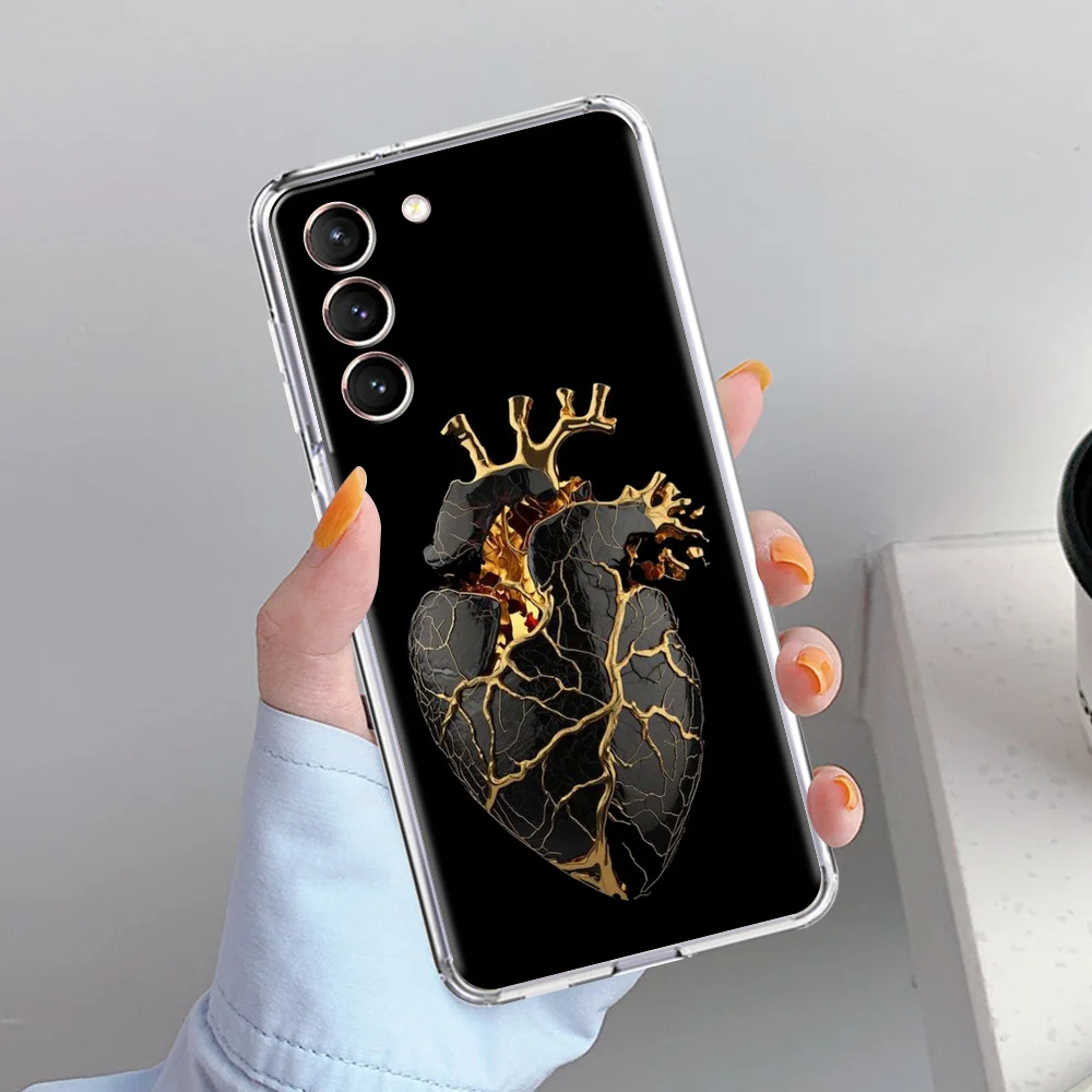 Soft Clear Phone Case with Creative Heart Medical Design