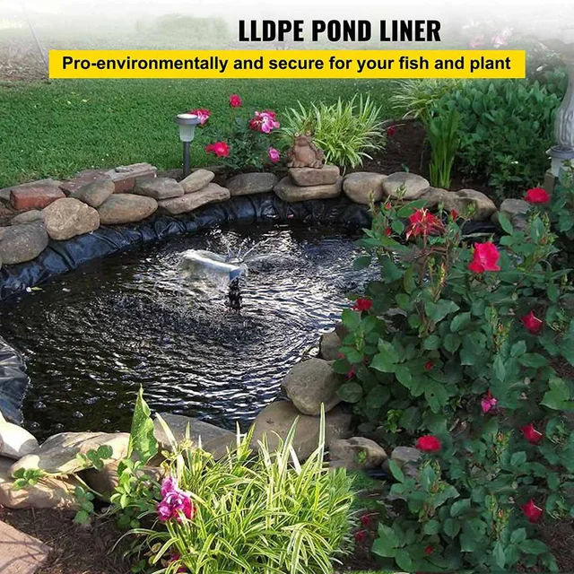 0,2 Mm -Es Vízálló Bélésfilm Fish Pond Liner Garden Medencék Megerősített Hdpe Nagyteljesítményű Garancia Tereprendezés Medence Tó 3X1,5M - Image 3