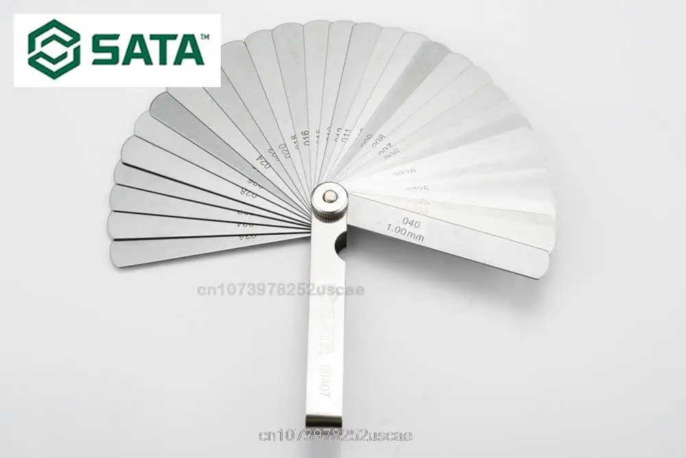 SATA 32pcs 0.02-1.00MM Metric & Imperial feelers Thickness Gauge Set Valves Foliage of Valves Spark Plug Gap