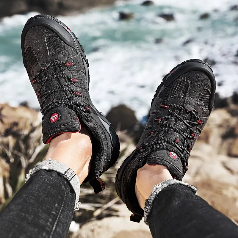 Hikeup herren wanderschuhe wildleder outdoor schuhe verschleiß feste männer trekking wander jagd taktische turnschuhe – Detail 24